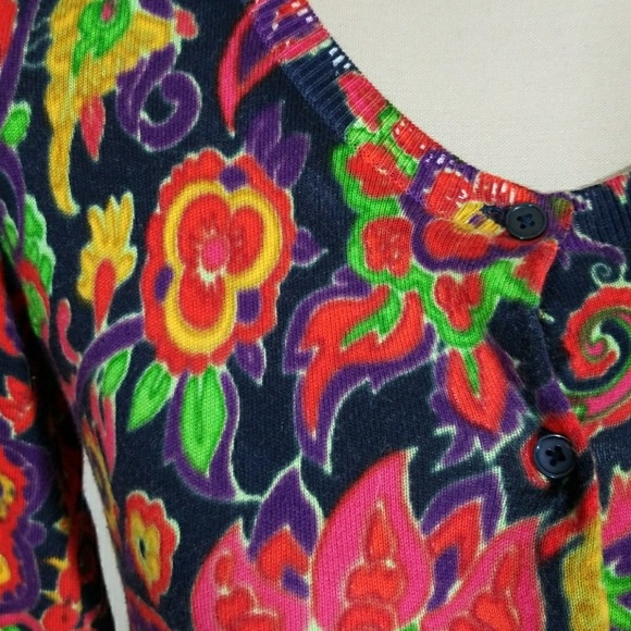 Talbots Multicolor floral cardigan. Size P - Picture 2 of 7
